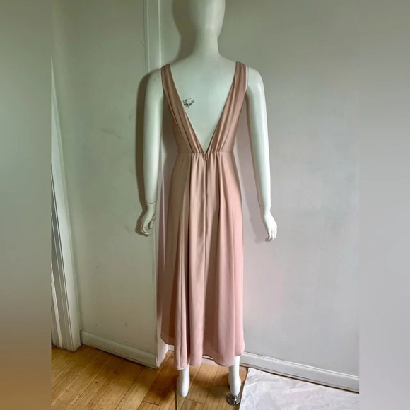 Show Me Your MuMu Womens Light Pink Jenn Maxi Dress V-neck Sleeveless Size S - Picture 6 of 11